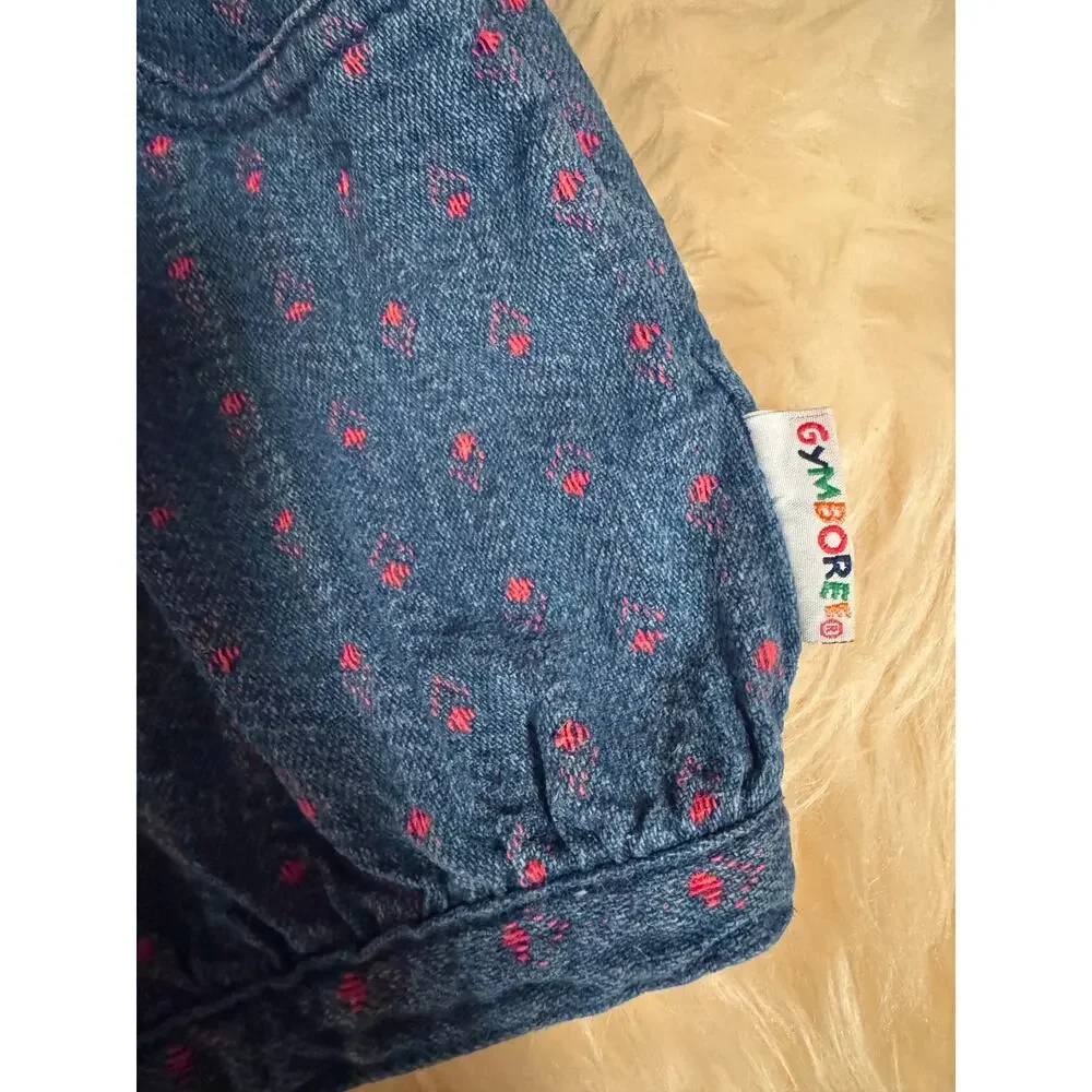 Vintage Gymboree Denim Bubble Shorts‎ Rainbow Tag Baby XS 9-18m, 9-12m 12-18m